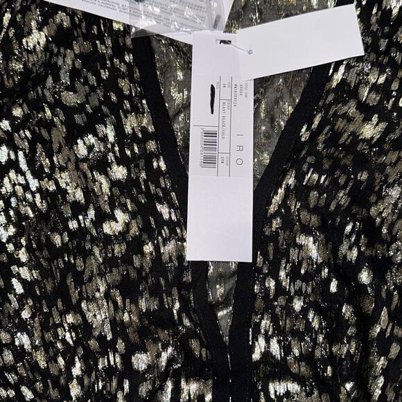 IRO Teruja Metallic V-Neck Blouse | Sz 36, NWT - Picture 3 of 5
